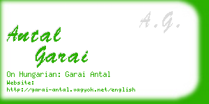 antal garai business card